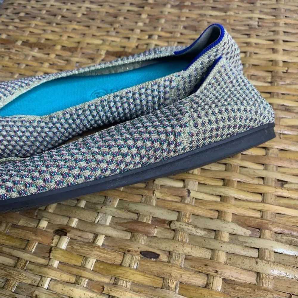 ROTHY'S Limited Edition Round Toe Metallic Multi Flat - Picture 8 of 10